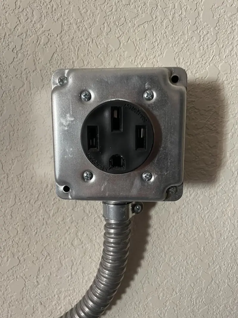 NEMA 14-50 outlet installed for Electrical Panel Upgrade in Clemmons